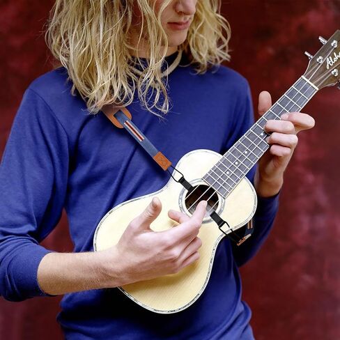 حزام القيثارة القابل للتعديل من Vefungyan بدون مثقاب: مشبك مزدوج على حزام كتف Uke مع 6 اختيارات، سهل الاستخدام ويناسب معظم المقاسات القياسية in Kuwait