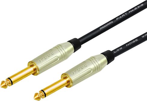 WORLDS BEST CABLES 2 Units - 8 Inch - Pedal, Effects, Patch, Instrument Cable Custom Made Using Mogami 2319 Wire & Amphenol ACPM-GN-AU M-Series Straight Gold TS Plugs in Saudi Arabia