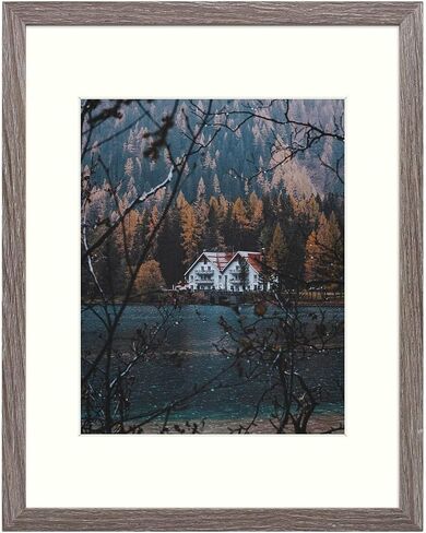 إطار صورة Frametory، مقاس 16 × 20 مع حصيرة للصور مقاس 11 × 14 - - نمط ريفي ريفي - قالب عريض زجاجي عالي الدقة - أجهزة تثبيت على الحائط مثبتة مسبقًا (أبيض ريفي، عبوة واحدة) in Kuwait