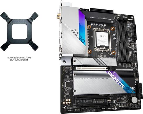 اللوحة الأم GIGABYTE Z790M AORUS Elite AX ICE LGA 1700 Intel Z790 M-ATX مع DDR5، Triple M.2، PCIe 5.0، USB 3.2 Gen2X2 Type-C، Intel Wi-Fi 6E، 2.5GbE LAN، Q-Flash Plus، EZ-Latch زائد in Kuwait