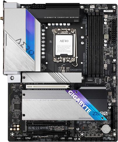 اللوحة الأم GIGABYTE Z790M AORUS Elite AX ICE LGA 1700 Intel Z790 M-ATX مع DDR5، Triple M.2، PCIe 5.0، USB 3.2 Gen2X2 Type-C، Intel Wi-Fi 6E، 2.5GbE LAN، Q-Flash Plus، EZ-Latch زائد in Kuwait