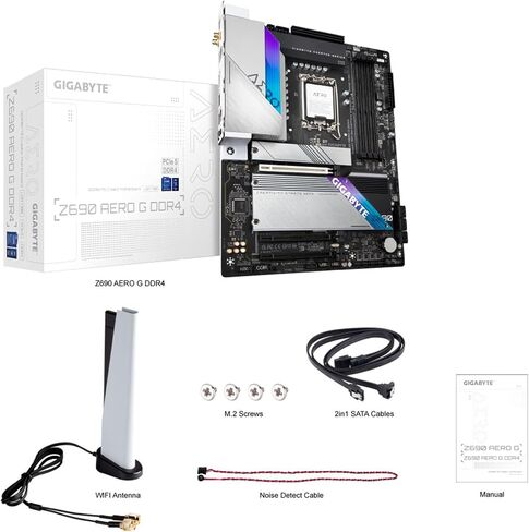 اللوحة الأم GIGABYTE Z790M AORUS Elite AX ICE LGA 1700 Intel Z790 M-ATX مع DDR5، Triple M.2، PCIe 5.0، USB 3.2 Gen2X2 Type-C، Intel Wi-Fi 6E، 2.5GbE LAN، Q-Flash Plus، EZ-Latch زائد in Kuwait