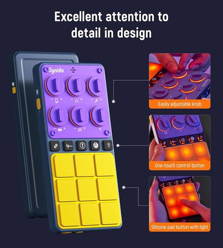 Audio Interface for Phone 16-bit 48 kHz with Built-in Microphone Portable Live Broadcast 9 Customizable Sound Effects Sound Card for Audio Recording and Playback on Phones, Computers, Tablets in Saudi Arabia