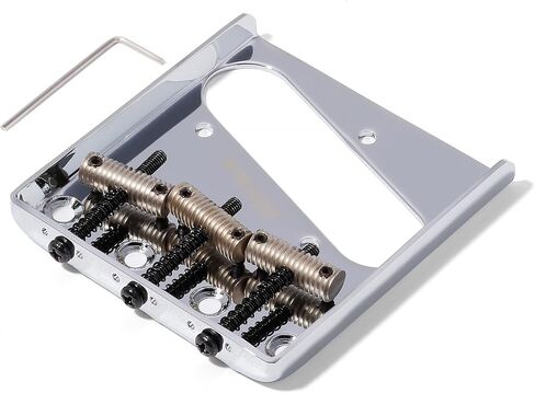 ويلكنسون 2-1/8 بوصة (54 مم) جسر المذيع العتيق WOT01T مترابطة 3 سروج جسر جيتار ثابت للجيتار الكهربائي طراز TL (WOT01T (CR)) in Kuwait