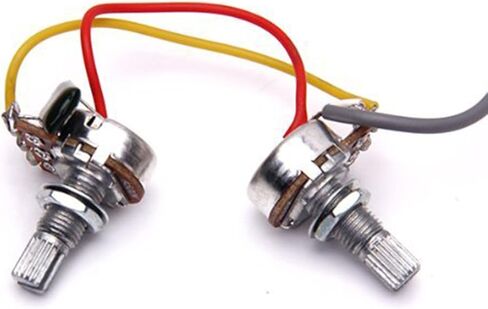 LP Wiring Harness Kit Replacement for Dual Humbucker Gibson Les Pual Style Electric Guitar, 2T2V 3 Way Toggle Switch 500K Pots & 1 Jack, Cream Tip in Kuwait