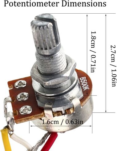 LP Wiring Harness Kit Replacement for Dual Humbucker Gibson Les Pual Style Electric Guitar, 2T2V 3 Way Toggle Switch 500K Pots & 1 Jack, Cream Tip in Kuwait