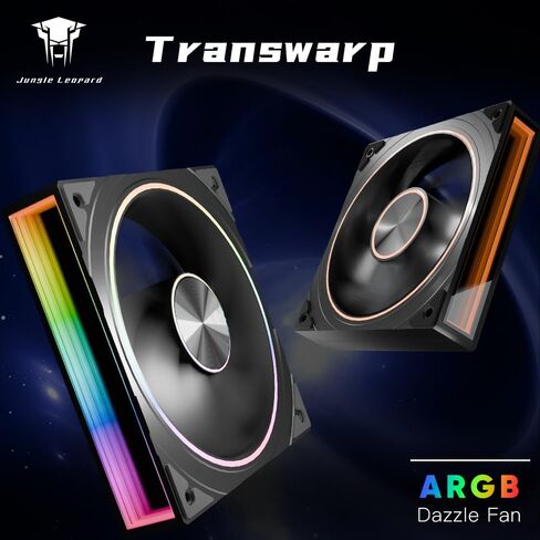 Transwarp 120mm RGB Case Fan, Infinity Mirror Daisy-Chain 5V ARGB PWM Case Fan 120mm Single Pack，Suitable for Computer Case & CPU Cooling(White) in Kuwait