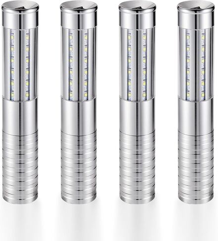Bottle Strobe Baton Service Lights, LoveNite LED Rechargeable Liquor Bottles Sparkers for Wedding Party Concert Events, Champagne Handheld Light Topper for Bar Nightclub (Silver, 4 Pack) in Kuwait