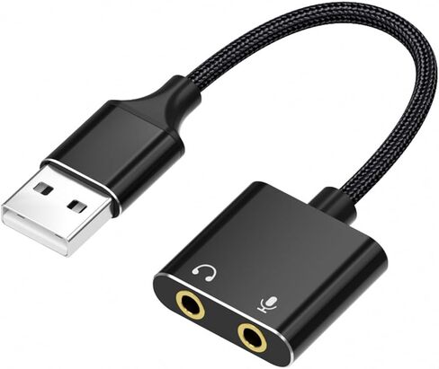 محول صوت ستيريو خارجي USB من RIIPOO لنظام التشغيل Windows وMac - قم بتوصيل وتشغيل محول صوت USB إلى 3.5 مم - لا حاجة إلى برامج تشغيل - محول واجهة الصوت in Saudi Arabia