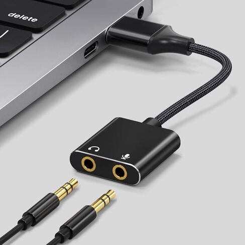 محول صوت ستيريو خارجي USB من RIIPOO لنظام التشغيل Windows وMac - قم بتوصيل وتشغيل محول صوت USB إلى 3.5 مم - لا حاجة إلى برامج تشغيل - محول واجهة الصوت in Saudi Arabia