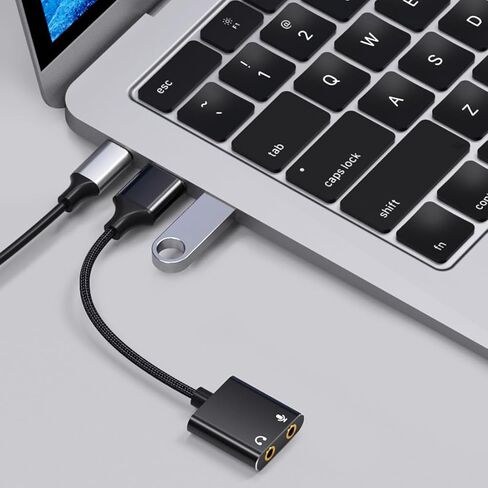 محول صوت ستيريو خارجي USB من RIIPOO لنظام التشغيل Windows وMac - قم بتوصيل وتشغيل محول صوت USB إلى 3.5 مم - لا حاجة إلى برامج تشغيل - محول واجهة الصوت in Saudi Arabia