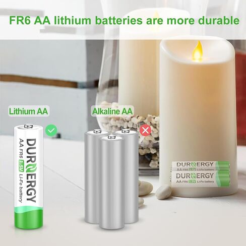 DURNERGY AA Battery 100 Pack, Double A Battery 10-Year Shelf Life, Double AA Batteries 2800mAh for Clock, Piles AA, LR6 Alkaline Double A Batteries in Kuwait