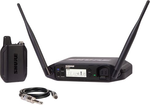 Shure GLXD14+ Dual Band Pro Digital Wireless System - Perfect for Guitar and Bass - 12-Hour Battery Life, 100 ft Range | Includes 1/4" Jack Instrument Cable & Single Channel Receiver in Saudi Arabia