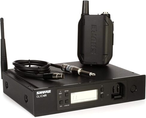 Shure GLXD14+ Dual Band Pro Digital Wireless System - Perfect for Guitar and Bass - 12-Hour Battery Life, 100 ft Range | Includes 1/4" Jack Instrument Cable & Single Channel Receiver in Saudi Arabia