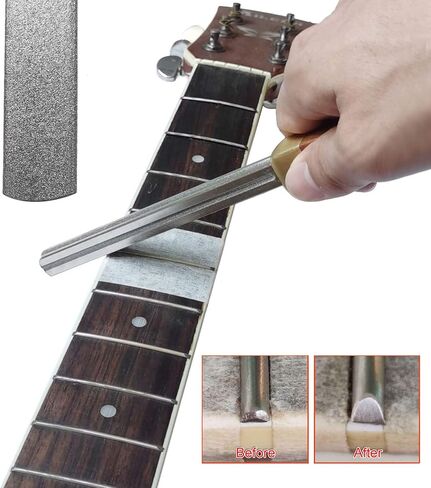 ملف تتويج وتزيين الحواف للجيتار الباروكي المُحسّن، 3 فتحات بحجم و1 جانب حبيبي كامل محسّن من الجيل الرابع أدوات لوثير للجيتار والقيثارة والباس والبانجو والمندولين وما إلى ذلك (ملف الجيل الرابع) in Kuwait