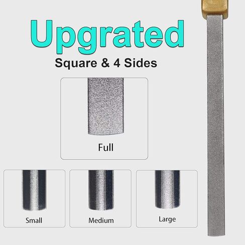 ملف تتويج وتزيين الحواف للجيتار الباروكي المُحسّن، 3 فتحات بحجم و1 جانب حبيبي كامل محسّن من الجيل الرابع أدوات لوثير للجيتار والقيثارة والباس والبانجو والمندولين وما إلى ذلك (ملف الجيل الرابع) in Kuwait