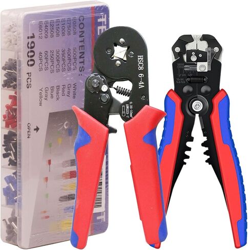 Fidioto Double Wire Ferrule Kit,1200pcs Dual Barrel Ferrules Terminal Set, Twin Ferrule Connectors Wire Ends Terminals Pins, AWG10~22 Twin Wire Ferrule Set and AWG6~22 Single-Line Ferrules in Saudi Arabia