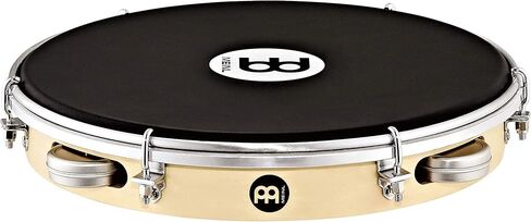 Meinl Percussion Shaker Pandeiro مع خشب الحور، 10 بوصة - غير مصنوع في الصين - رأس نابا صناعي وكبسولات ألومنيوم، ضمان لمدة عامين (PAS10PW-NH) in Saudi Arabia