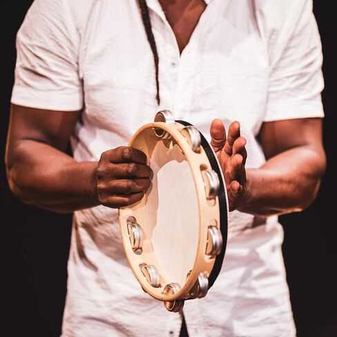 Meinl Percussion Shaker Pandeiro مع خشب الحور، 10 بوصة - غير مصنوع في الصين - رأس نابا صناعي وكبسولات ألومنيوم، ضمان لمدة عامين (PAS10PW-NH) in Saudi Arabia