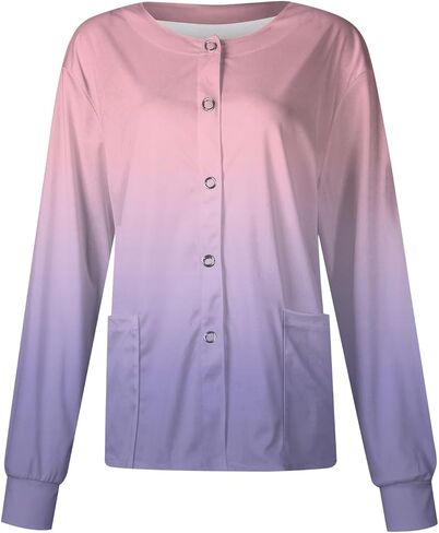 Woman Scrubs Scrubs Joggers for Women Soft Scrub Womens Printed Jacket Scrub Jacket Scrub Tops Women Plus Size Plus Size Long Sleeve Tops Women Crew Neck Nurses Scrubs Sets for Women Halloween in Saudi Arabia