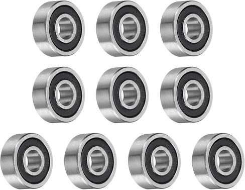 uxcell 10pcs 693-2RS Bearing 3x8x4mm, Chrome Steel Double Rubber Seals Miniature Bearing, Lubricated Deep Groove Ball Bearings, P6 (ABEC 3) in Saudi Arabia