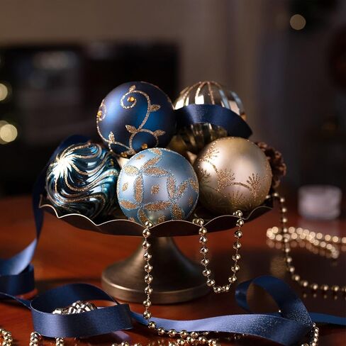 Valery Madelyn Christmas Tree Decorations Set, 40ct White and Gold Shatterproof Christmas Ball Ornaments Bulk, Hanging Ornaments for Christmas Trees Xmas Holiday Decor in Saudi Arabia