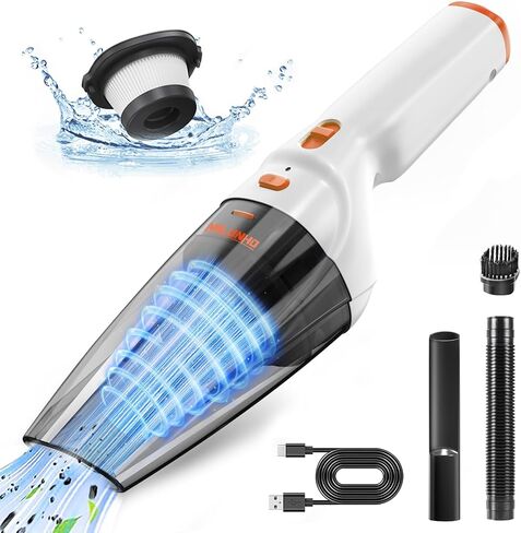 Handheld Vacuum Cordless, 9500PA Car Vacuum Portable Cordless with Powerful Suction, Lightweight & Portable Handheld Vacuum with Large-Capacity Battery for Car/Home/Pet in Saudi Arabia