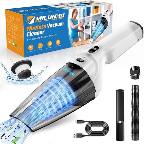 Handheld Vacuum Cordless, 9500PA Car Vacuum Portable Cordless with Powerful Suction, Lightweight & Portable Handheld Vacuum with Large-Capacity Battery for Car/Home/Pet in Saudi Arabia