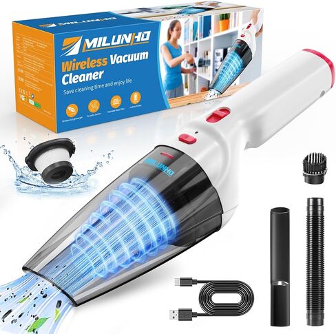Handheld Vacuum Cordless, 9500PA Car Vacuum Portable Cordless with Powerful Suction, Lightweight & Portable Handheld Vacuum with Large-Capacity Battery for Car/Home/Pet in Saudi Arabia