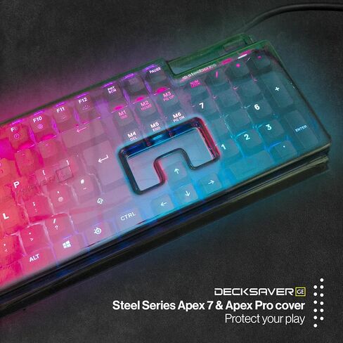 غطاء لوحة المفاتيح Decksaver GE متوافق مع Steelseries Apex PRO، Apex 7 Red، Apex 7 Blue، Apex 7 Brown، Clear Smoke in Kuwait