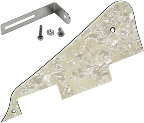 FLEOR 1Ply كريم LP جيتار Pickguard مع حامل كروم براغي تركيب LP Style Pickguard Set in Saudi Arabia