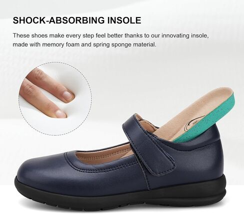 أحذية Stelle للفتيات المدرسية باللون الأسود من Mary Jane Flats، أحذية رسمية للأطفال الصغار والكبار in Kuwait