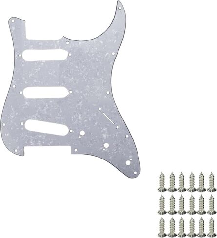 أجزاء جيتار كهربائي Pickguard على الطراز الحديث مجموعة لوحة خدش باللون الأبيض اللؤلؤي in Kuwait