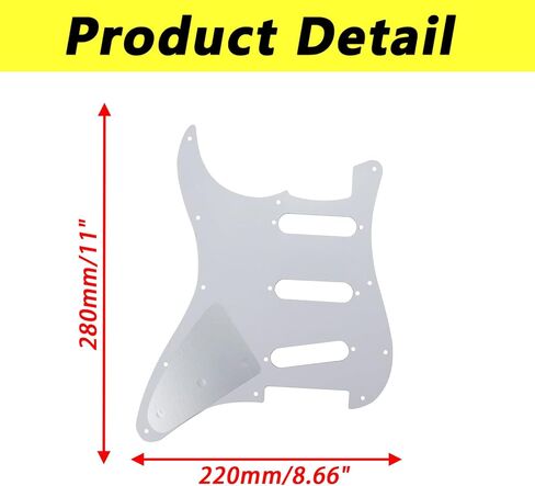أجزاء جيتار كهربائي Pickguard على الطراز الحديث مجموعة لوحة خدش باللون الأبيض اللؤلؤي in Kuwait