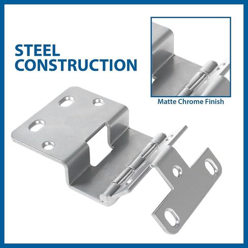 Outwater Industries: 2-3/4in Five Knuckle Hinge in Matte Chrome | for 3/4in Door | 2 Pack in Saudi Arabia