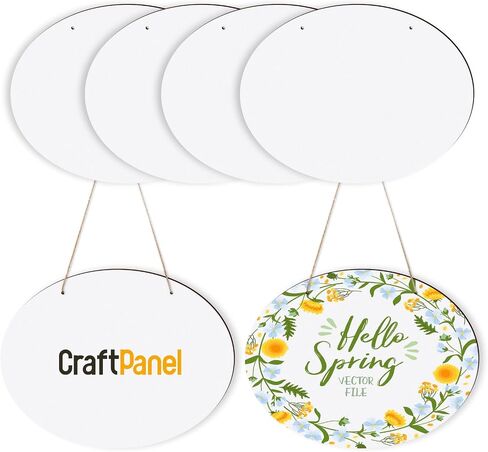 11.8" x 9" x 1/8" Sublimation Hardboard Door Sign Blanks,MDF Wall Hanging Home Decor Door Hanger Blanks, Sublimation Wood Door Sign Welcome Sign for Front Door, Porch, Farmhouse, Oval 6pcs in Saudi Arabia
