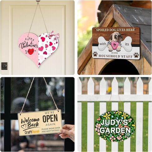11.8" x 9" x 1/8" Sublimation Hardboard Door Sign Blanks,MDF Wall Hanging Home Decor Door Hanger Blanks, Sublimation Wood Door Sign Welcome Sign for Front Door, Porch, Farmhouse, Oval 6pcs in Saudi Arabia