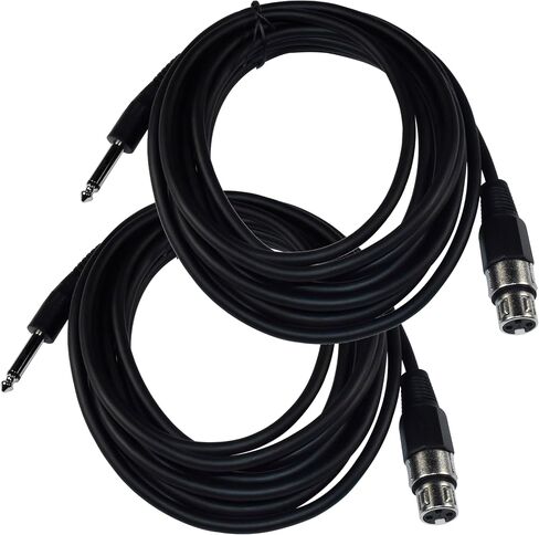HQRP 1/4 Inch TS Mono Jack to 3-Pin Female XLR Cable 16.5 Feet, Female XLR to Male 6.35 mm TS Mono Jack Microphone Cable Cord Wire for Mixing Console, Guitar, Karaoke, CD Player, Amplifier, 16.5 Ft in Saudi Arabia