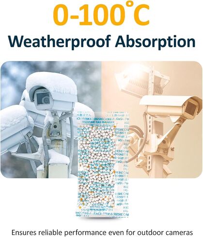 wisedry 3 Grams [20 Packets] Premium Camera Desiccant Packets with Color Indicating Beads, 70% High Moisture Absorption Dehumidifiers, Moisture Absorbers for Outdoor Security Camera in Saudi Arabia