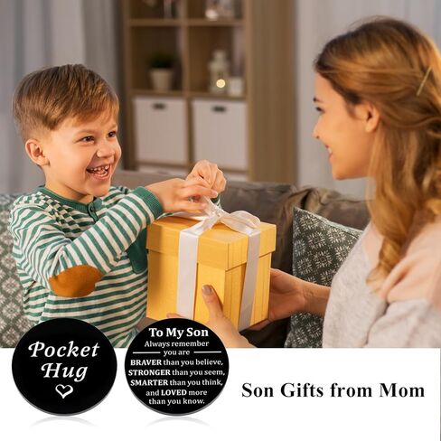 Christmas Gifts for Kids Pocket Hug Adult Son Gift Ideas First Day of Kindergarten Back to School Supplies to My Son 16th 18th 21st Birthday Gifts Just Because Gifts for Him Stepson Son in Law Gifts in Kuwait