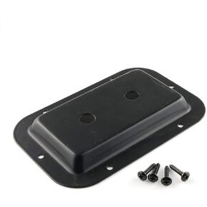 E-outstanding 1/4-Inch Black Dual Jack Plate with Screws for Guitar Speaker Cabinet