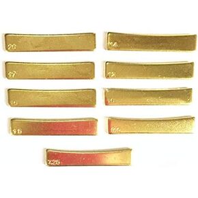 Jiayouy 9Pcs Brass 7.25, 9.5, 10, 12, 14, 15, 16, 17, 20 Radian Guitar Fret Press Caul Inserts Luthier Tool for Acoustic Electric Guitar Bass