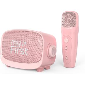 آلة كاريوكي محمولة للأطفال والكبار (myFirst Voice 2) مع تأثيرات تغيير الصوت ومكبر صوت لاسلكي لعيد الميلاد للأطفال ألعاب هدايا للبنات 4، 5، 6، 7، 8، 9، 10 سنوات (أرجواني)