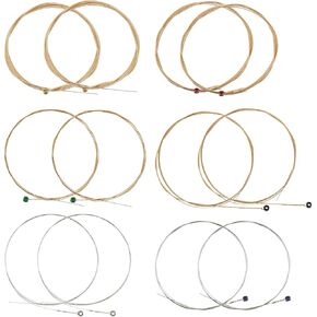 2Sets Guitar Strings Acoustic Guitar Strings EJ16 Phosphor Bronze Wound Guitar Strings Custom Light Gauge 12-53 for 6 String Guitar