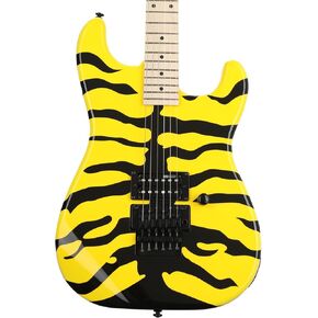 ESP LTD George Lynch GL-200MT Electric Guitar, Yellow with Tiger Graphic