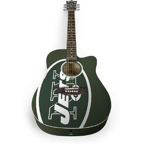 جيتار صوتي NFL - مجموعة بداية جيتار صوتي خشبية بالكامل - تتضمن Pickguard وحامل جيتار وحقيبة جيتار - رائعة للبالغين والأطفال والمبتدئين - هدية مثالية لعشاق الرياضة المخلصين in Kuwait