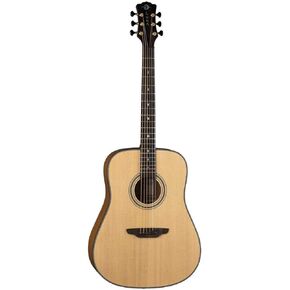 Luna Art Recorder All Solid Wood Dreadnought 6-String Guitar, 21 Frets, 'C' Shape Neck, Rosewood Fretboard, Satin Natural