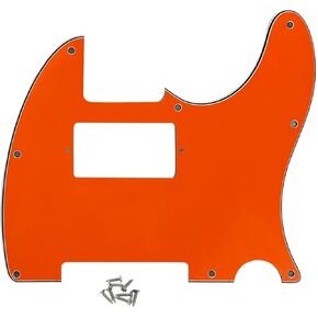 8 Hole Tele Pickguard Guitar Humbucker Pick Guard Fit USA/Mexican Fender Standard Telecaster Black 1 Ply