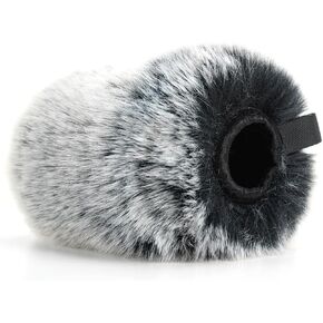 Windscreen/Pop Filter for HyperX QuadCast (S) Microphones - Furry Mic Cover for Wind & Ambient Noise Reduction with Top Hole Access for Mute Button (Furry-Blackwhite)