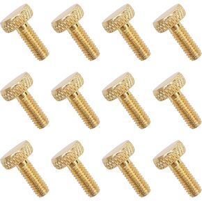 Guitar Tremolo Bridge Fine Tuner Screws M4 Threaded Fine Tuning Screws for Electric Guitar Double-Shake Tremolo System (12 Pack, Golden)